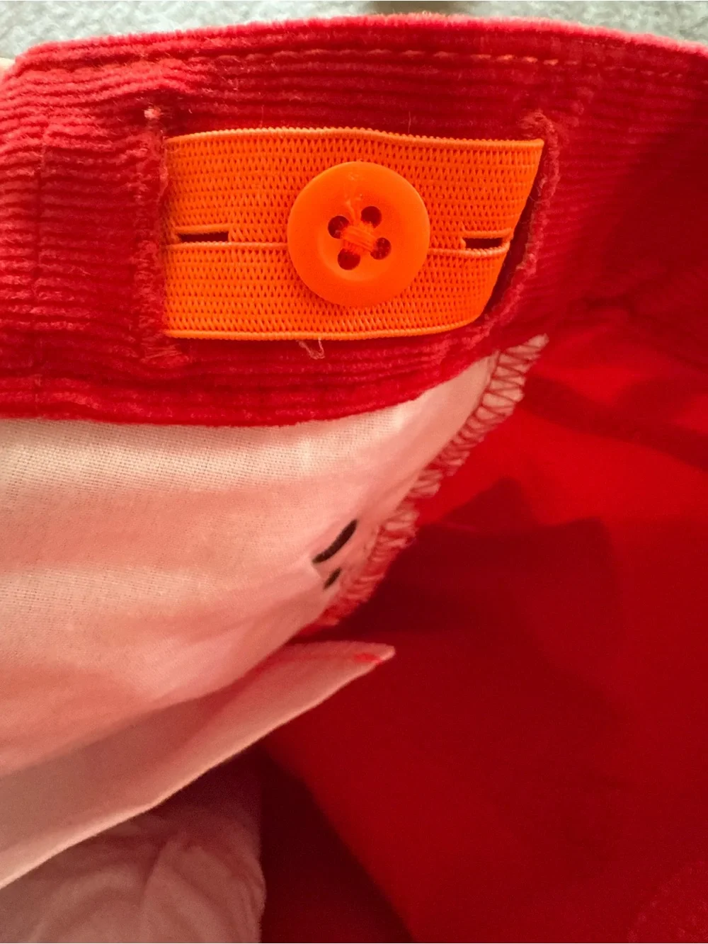 Crewcuts Bright Tomato Red Corduroy Kids Jeans Size 12 Like New